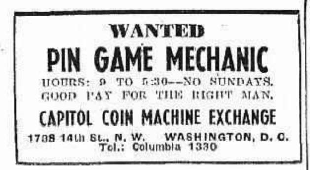 When tracking down early uses of words, you sometimes run into amusing coincidences. Like ads in BILLBOARD from 1944 asking for a "game mechanic" (a machine worker for a game), or a story from 1914 about a "game mechanic" (a machine worker who is game, i.e. ready for anything).