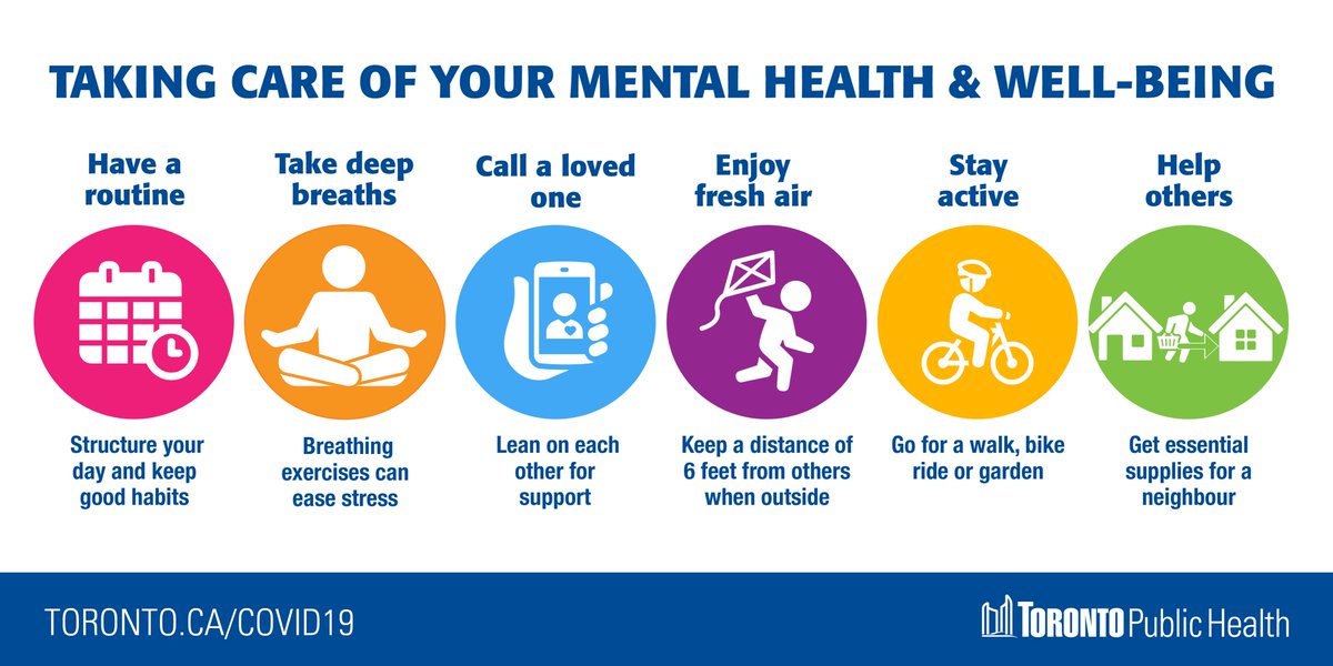 TOPublicHealth's tweet photo. Feelings of stress &amp; anxiety are normal during #COVID19. #MentalHealth support is available. Get tips to take care of yourself &amp; learn more: https://t.co/31kz8V32Qu https://t.co/dFggsTmcUZ