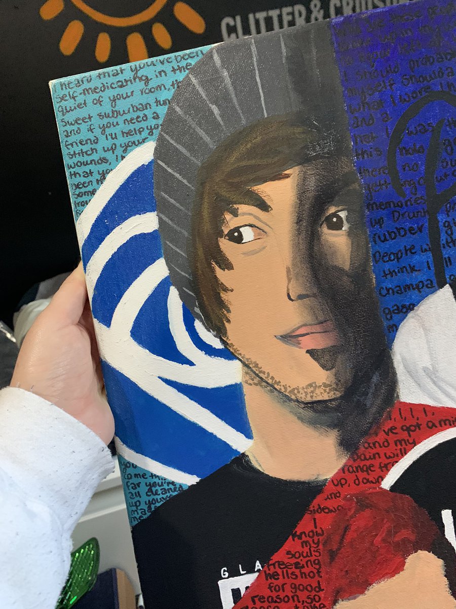 Painting of Alex. This was my Year 10 art final piece, many mental breakdowns were had over this piece.