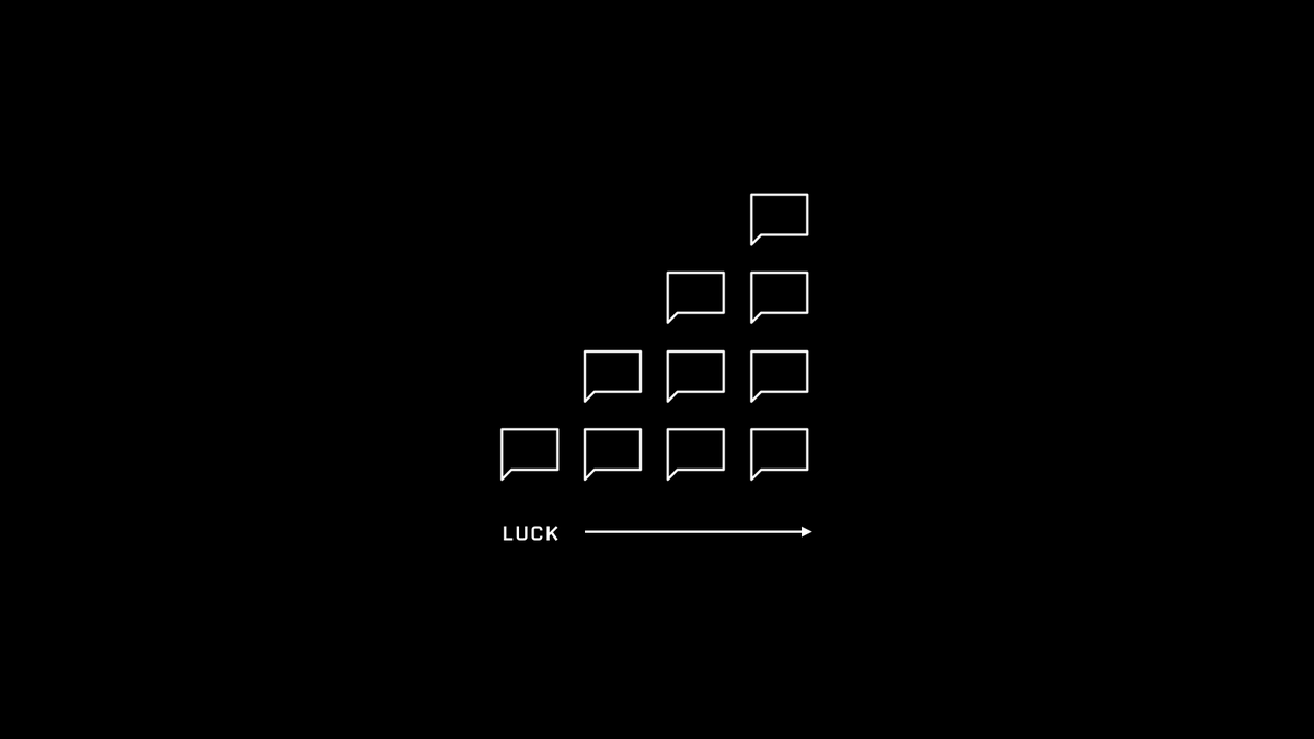 'You can attract luck simply by telling people what you are working on.' — @JamesClear