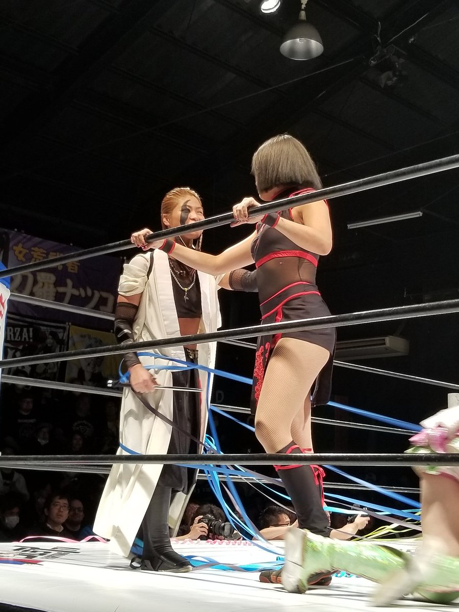 A thread .....I took these photos front row in Shinkiba 1.3.2020 when Kagetsu and Hana reunited one last time as a tag team. Hana wore her old outfit from Oedo Tai and came out to their classic entrance music. ( continued ) ....