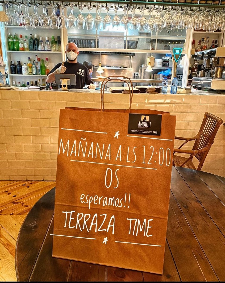 ambigualcala's tweet photo. Mañana a las 12:00 os esperamos. #terrazatime #fase1 #responsabilidad #alcalasemueve #ambigutogo https://t.co/OsNGhynjw1