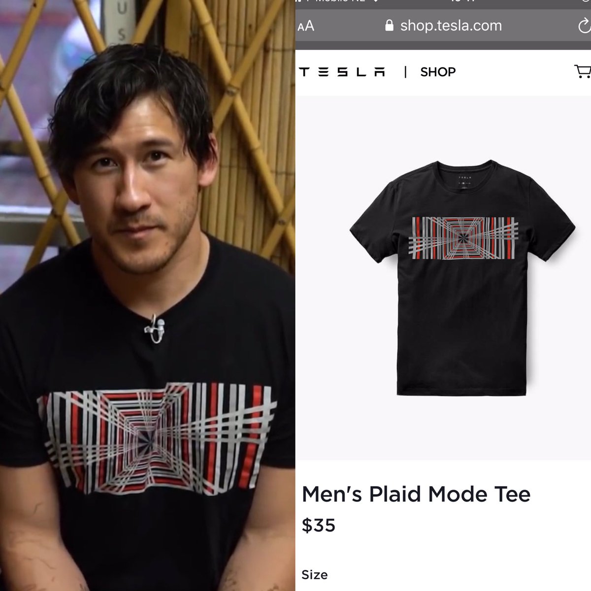 Moving on with this shirt!! OFCOURSE Mark has a Tesla shirt. This one is still available too and it’s not too expensive! I like the design on this one. Get the tee here:  https://shop.tesla.com/product/men_s-plaid-mode-tee?sku=1549268-00-A
