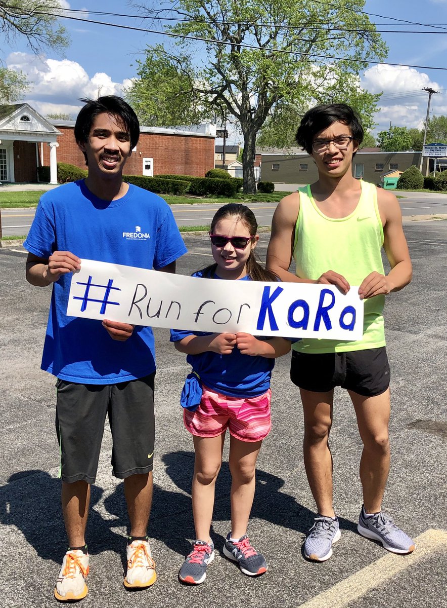 lanuzaElla's tweet photo. My kids ran today in memory of Kara Hall #RunForKara @FredoniaXCTF @FredBlueDevils @KenTonAthletics https://t.co/pJABolSdg1