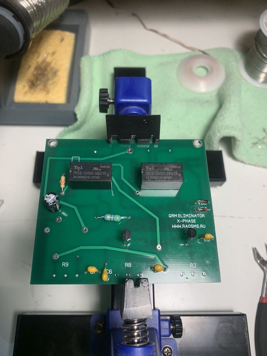 techwrench's tweet photo. QRM eliminator project almost complete. We will not discuss the mess I made soldering the backside...
#hamradio #hamprojects #powerpoletheworld https://t.co/3KeV2Vtxl8
