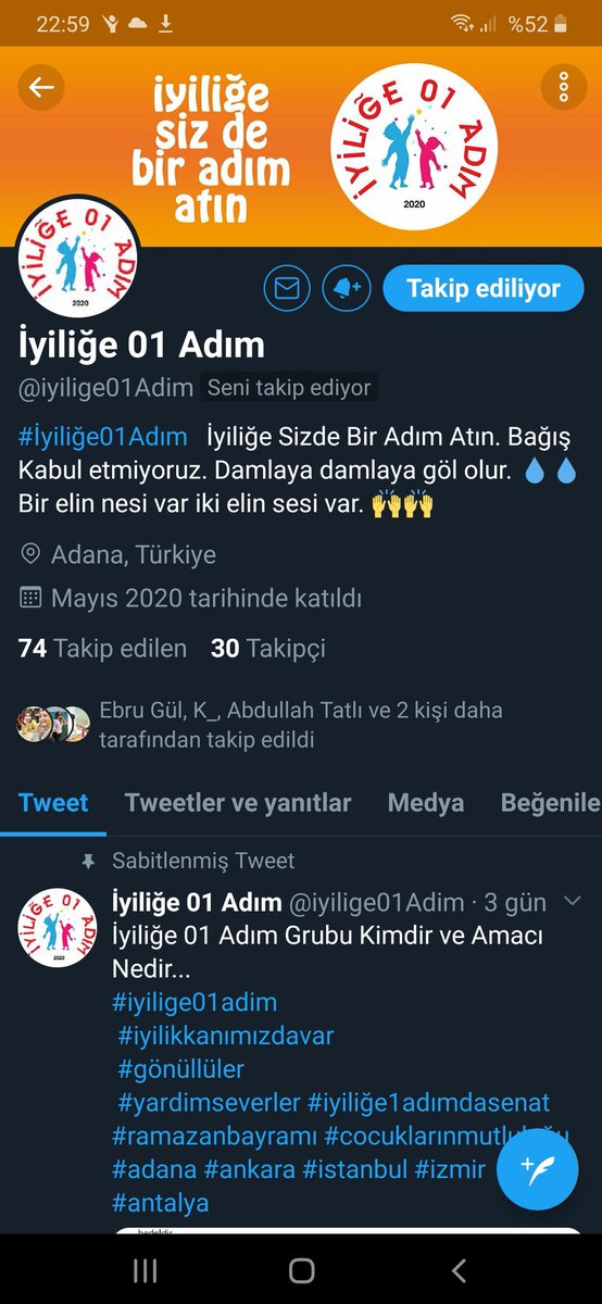 Ekranındevleri BarışCedi 
#AkıncıBelgeseli

<a href="/iyilige01Adim/">İyiliğe 01 Adım</a>
Ihtiyaç sahibi insanlari tespit edip yardım eden gönüllü kişilerden oluşan topluluk sayfasıdır.Sayfayı sizlerde takip edip destek olmak istemez misiniz? Desteğiniz bizler için önemli!

<a href="/iyilige01Adim/">İyiliğe 01 Adım</a>