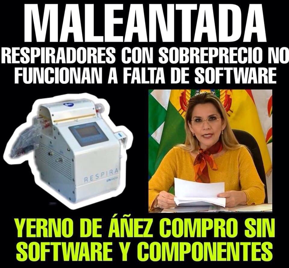 FORMACIONSC's tweet photo. 🚫Yerno científico de AÑEZ compró respiradores sin software ni componentes | Cuesta OTRA MILLONADA🤦‍♂️🤦‍♀️🤦‍♀️🤦‍♀️🤦‍♀️🤦‍♀️ https://t.co/PUqsf6R8CI