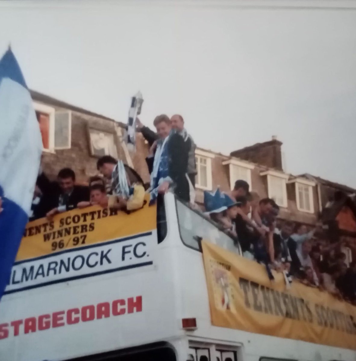 MhairiMcwilliam's tweet photo. Great memories of a fantastic day 23 years ago #killie97 @TrustInKillie back to Killie to see the bus coming in through the top of the down then running down to John Finnie Street. https://t.co/OWuy4KDXAl