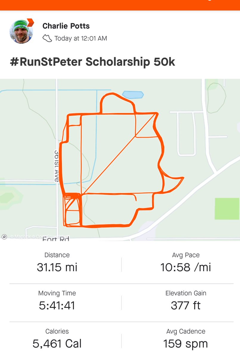 One final push to raise #RunStPeter Scholarship funds! We've blown away the original goal and are at $3,200!!! I'll close the page after Monday. The 50k is done, I'm sore, so let's really help these <a href="/Saints508/">Saint Peter Public Schools</a> seniors! The link:
gofundme.com/f/runstpeter-s…