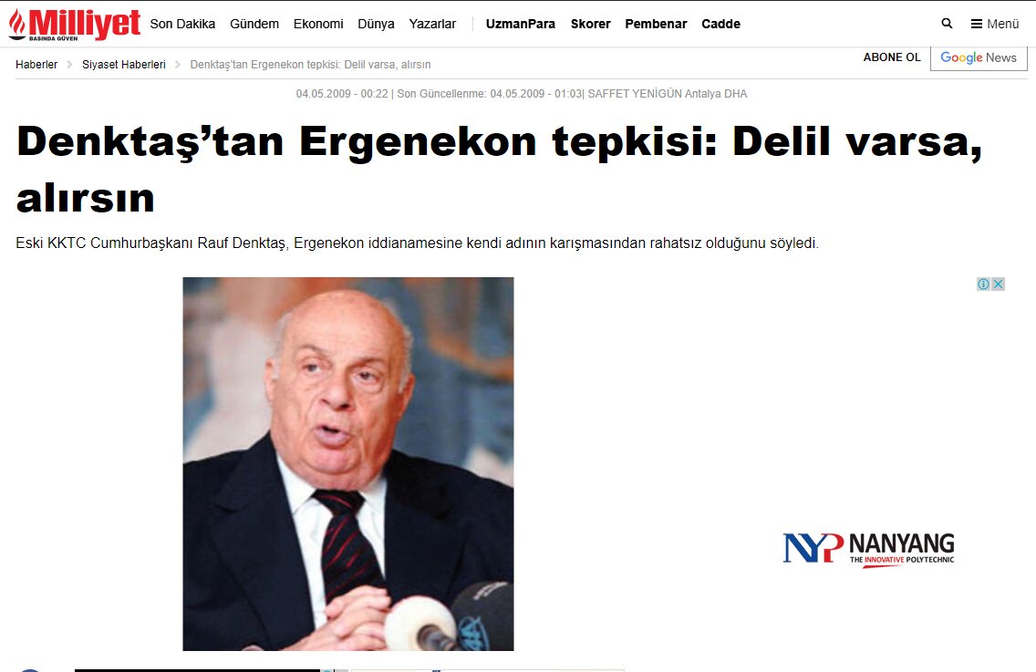 (16)Rauf Denktaş'ın itibarına saldırılması ve Kıbrıs Türk tarihinin yeniden Rumlar için yazılmasında,2004 yılında akpnin,2009 sonrası ise fetullahçıların da payı büyüktür2004de annan planı öncesi  #Denktaş pasivize edildi2009 sonrası ergenekon kumpasıyla hapise atılmak istendi