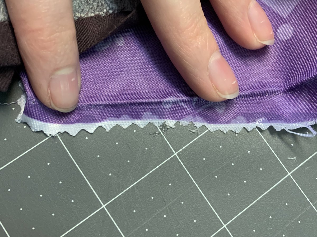 as i go i’m trimming back frayed sections with my pinking shears and applying fray check. frayed edges are pretty common if you’re gonna be altering or taking apart a garment- raw edges on the inside is normal since finishing them adds unnecessary bulk