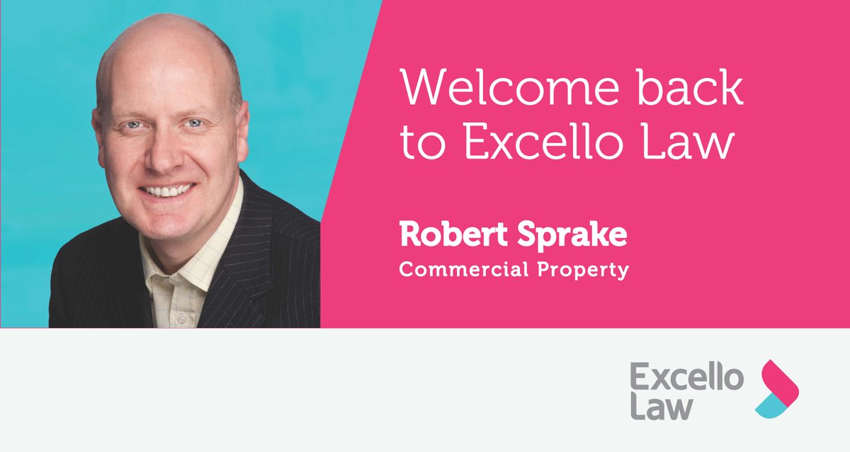 Delighted to welcome back an old friend to Excello Law as #Worcestershire-based commercial #property lawyer Robert Sprake rejoins the firm.  bit.ly/37boSwU  #agilelawfirm
