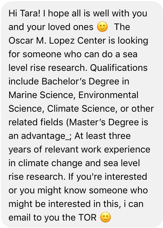 solinmis's tweet image. Hi #sciencechatph and #pinoyscientists, a friend is looking for someone who can do sea level rise research w the OML center! Pls see belowwee i will intro u to her