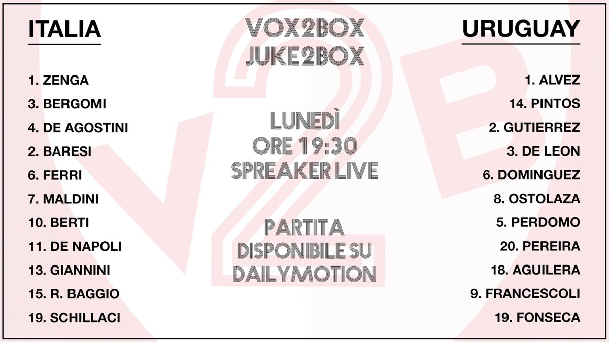 vox2box's tweet photo. A 30 anni esatti dall'inizio di #Italia90, non potevamo che dedicare l'ultimo appuntamento con #Juke2Box alle notti magiche. Eccezionalmente alle ore 19:30 🕢
🎧 LIVE su Spreaker https://t.co/MeTCmWWFM1
⚽️ partita su dailymotion
1 https://t.co/UtPXIK0Bfy
2 https://t.co/j5nSm5Ld7n https://t.co/6g1v5KSAnV