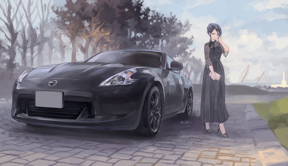 「インスタに掲載許可頂いた愛車擬人化オーダーイラストをアップさせて頂きました☺
h」|momoのイラスト