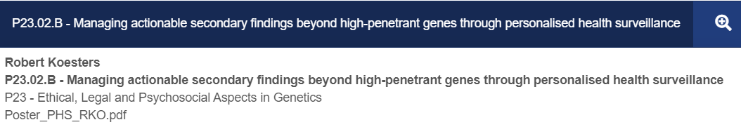 I you are interested in #clinical #genetics, you should definitely check out the poster of Dr. Robert Koesters at 13:00. We have ranked low-penetrant diseases based on their actionability for inclusion in predictive genetic testing

#ESHG2020