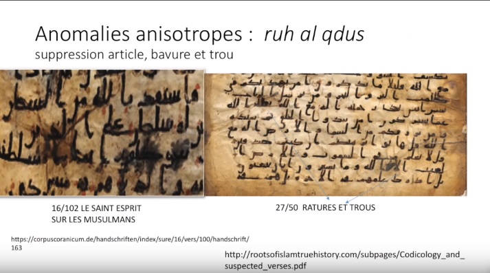 Quelques screens des manuscrits de Sana'a :