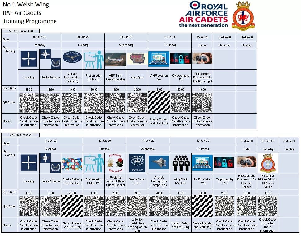 No 1 Welsh Wing (@no1welshatc) on Twitter photo Looking to gain new skills? Want to get gain more qualifications while away from squadrons? Check out what we have planned for the next two weeks.
Get involved to ensure there is no wated talent!
<a href="/ComdtAC/">Commandant RAF Air Cadets</a>
<a href="/RCWalesandWest1/">RC Wales and West</a>
<a href="/RFCAforWales/">RFCA for Wales</a>
#TrainDevelopInspire Looking to gain new skills? Want to get gain more qualifications while away from squadrons? Check out what we have planned for the next two weeks.
Get involved to ensure there is no wated talent!
<a href="/ComdtAC/">Commandant RAF Air Cadets</a>
<a href="/RCWalesandWest1/">RC Wales and West</a>
<a href="/RFCAforWales/">RFCA for Wales</a>
#TrainDevelopInspire