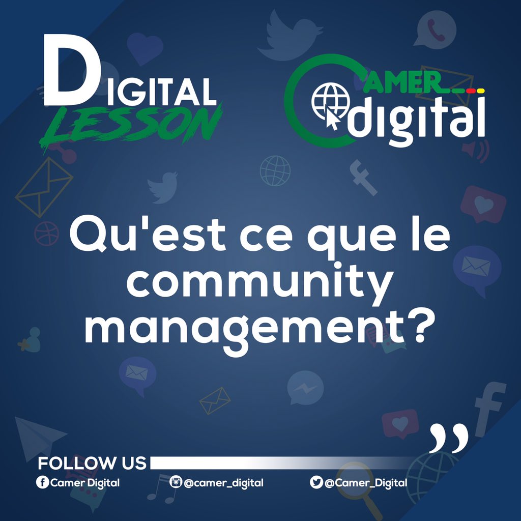 Camer_Digital's tweet image. Actuellement le community Management est un terme tendance au Cameroun mais c’est quoi exactement le community Management ? 

-Vos réponses vivement souhaitées, c’est un échange 😉

Mentionne des community Managers que tu pourrais recommander ✅

#DigitalLesson #CamerDigital