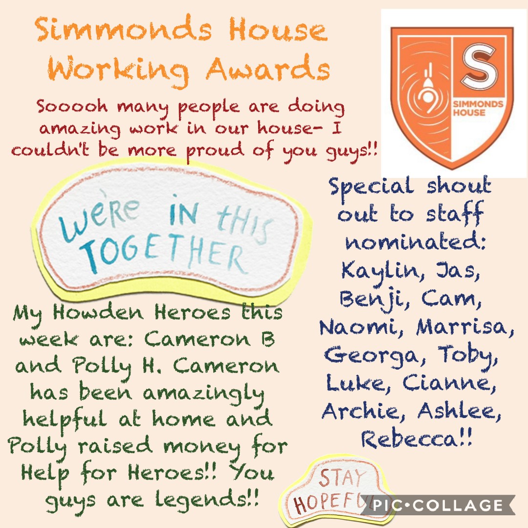 HowdenSchool's tweet photo. Miss Davies is so proud of the students in her House #TeamSimmonds https://t.co/2UXEW262VG