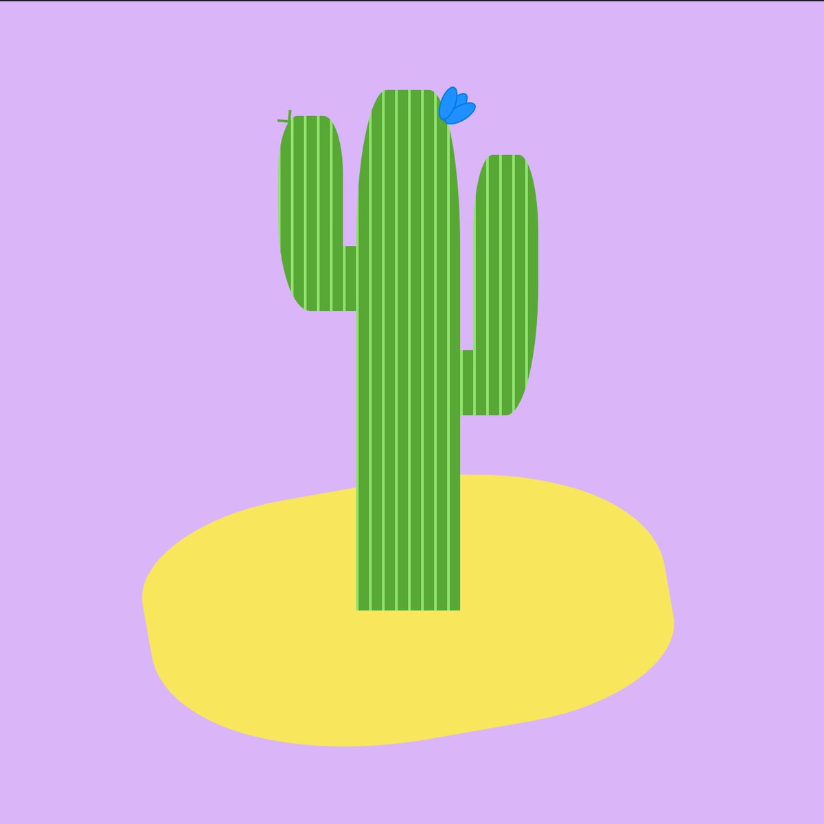 Day 22 I made a cactus  I'm doing it all without any JS and the most vanilla of CSS/HTML so I'll admit adding a bunch of spikes was out of the question  Find the smoothest of cacti on  @CodePen  https://codepen.io/aitchiss/pen/vYLOBEK  #100daysProjectScotland  #100daysProjectScotland2020