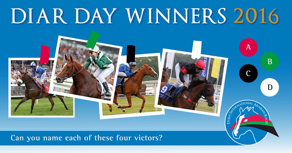 Our journey continues... #DIARdaywinners.
Today: #DIARday2016. Do you recognise them?
#ArabianRacing