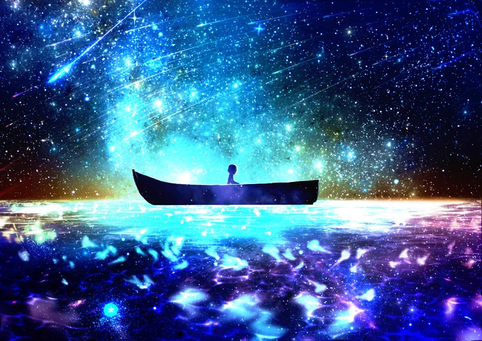 #誰かのタイムラインを青くする
最初期の頃の絵です!最初から星空が好きでした? 