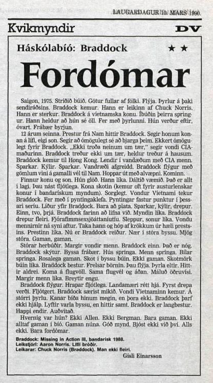 Besti kvikmyndadómur sögunnar.