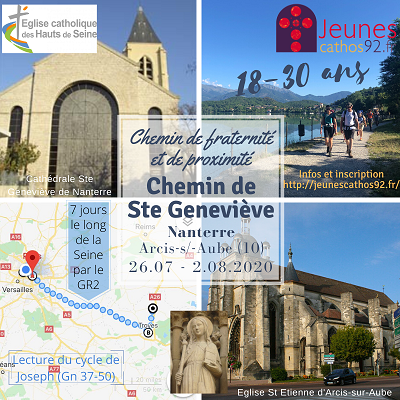 PereOlivierJ's tweet photo. Un très bon plan pour l'#été2020 si tu aimes marcher, (terrain super plat cette année : le long de la Seine), prier, discuter, rencontrer d'autres #étudiants et jeunes pros des Hauts-de-Seine
@Jeunes_cathos
 @JeunesCathos92
 @jmj92org
 
Infos sur https://t.co/AM4JRMBUoK https://t.co/3yfQ0g0naN