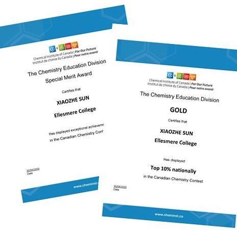 ellesmerecoll's tweet photo. Congratulations to Yr 12 Leo Sun who took part in the @CIC_ChemInst virtual Chemistry Contest and achieved a fantastic Gold & Special Merit Award for his scores placing him in the top 10%!
Well done Leo! #ChemistryAtElelsmere #ScienceAtEllesmere #STEM #LifeReady #academiclife https://t.co/UdfP7poCiX