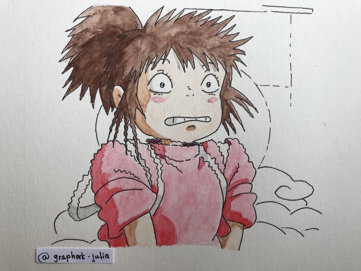 graphorkjulia's tweet photo. Another #ghibliredraw ! :D #chihiro from #SpiritedAway ;)

#dtyis #animedrawing #spiritedawayedit #ghibli #ghibliart #studioghibliart #studioghibli #animeedits #anime #drawing #watercolour #illustration #fanart #animefanart #redrawchallenge #redraw #dtiyschallenge #sketch #artist https://t.co/SnalRfGdTN