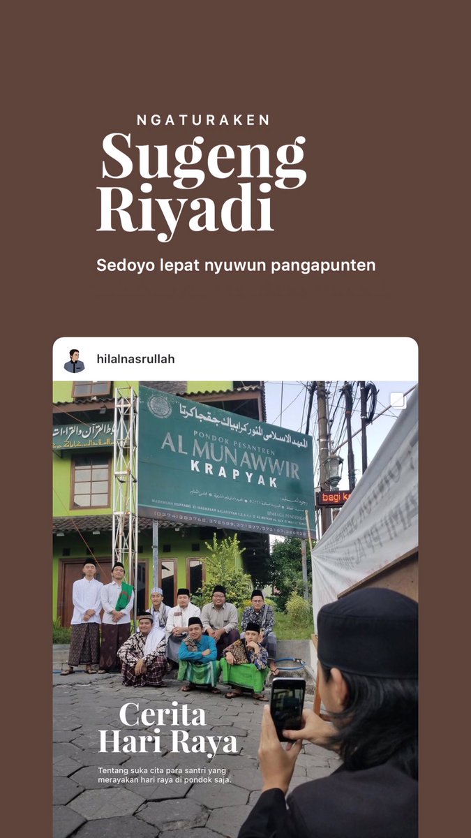 hilalnasrullah's tweet image. Akhir-akhir ini lebih sering bikin #CreativeMultiplePost daripada bikin creative stories. Pengen mencoba memaksimalkan konten dengan 10 slide tiap postingan. Namun tetep, saat di-share via stories harus ada unsur #MadeWithStories

My IG: @hilalnasrullah
Inspired by @Madariyanhadi