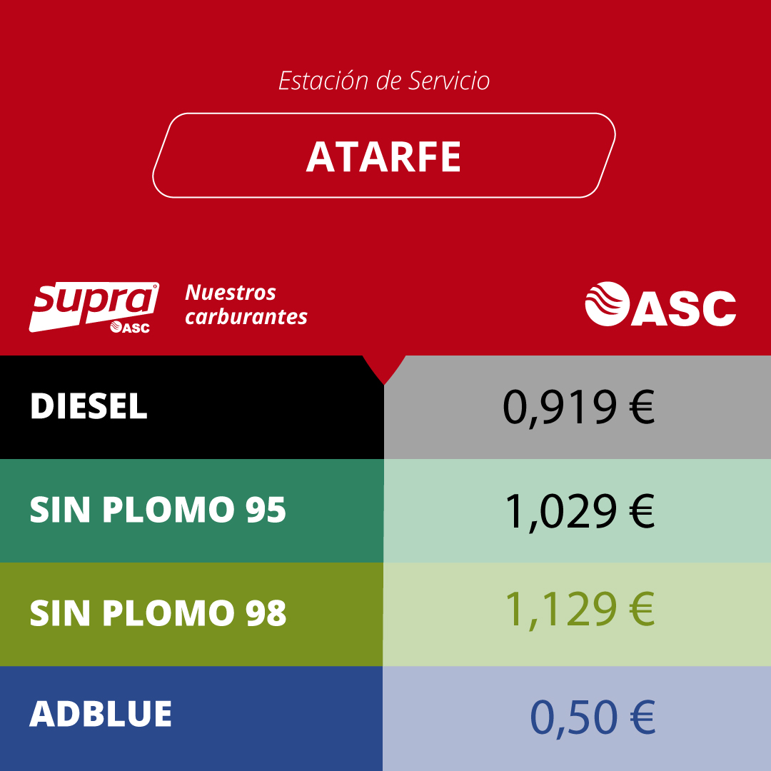 🎉¡TU COMBUSTIBLE AL PRECIO MÁS COMPETITIVO / SUPRA® ! ▶ En Estación de Servicio de Atarfe #combustible #promocion #atarfe #gasolinera #preciogasolina #gasolinabarata #asc #altorendimiento #buenoybarato #repostar #mundomotor #motor #coches #motos #gasoil #calefacción