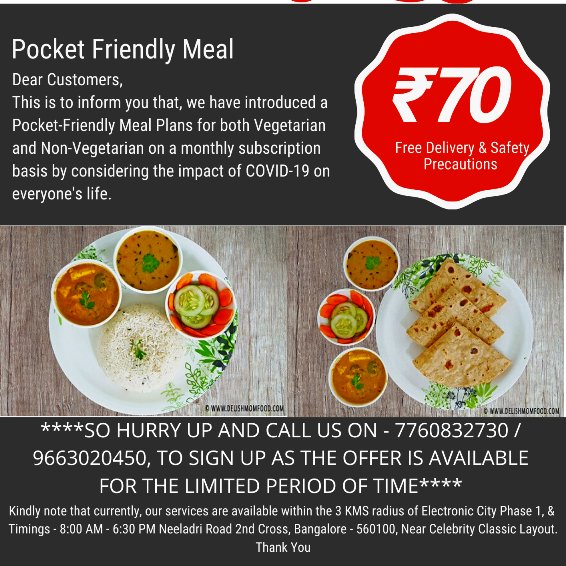 Home Cooked Food Delivery Service / We are the best at providing