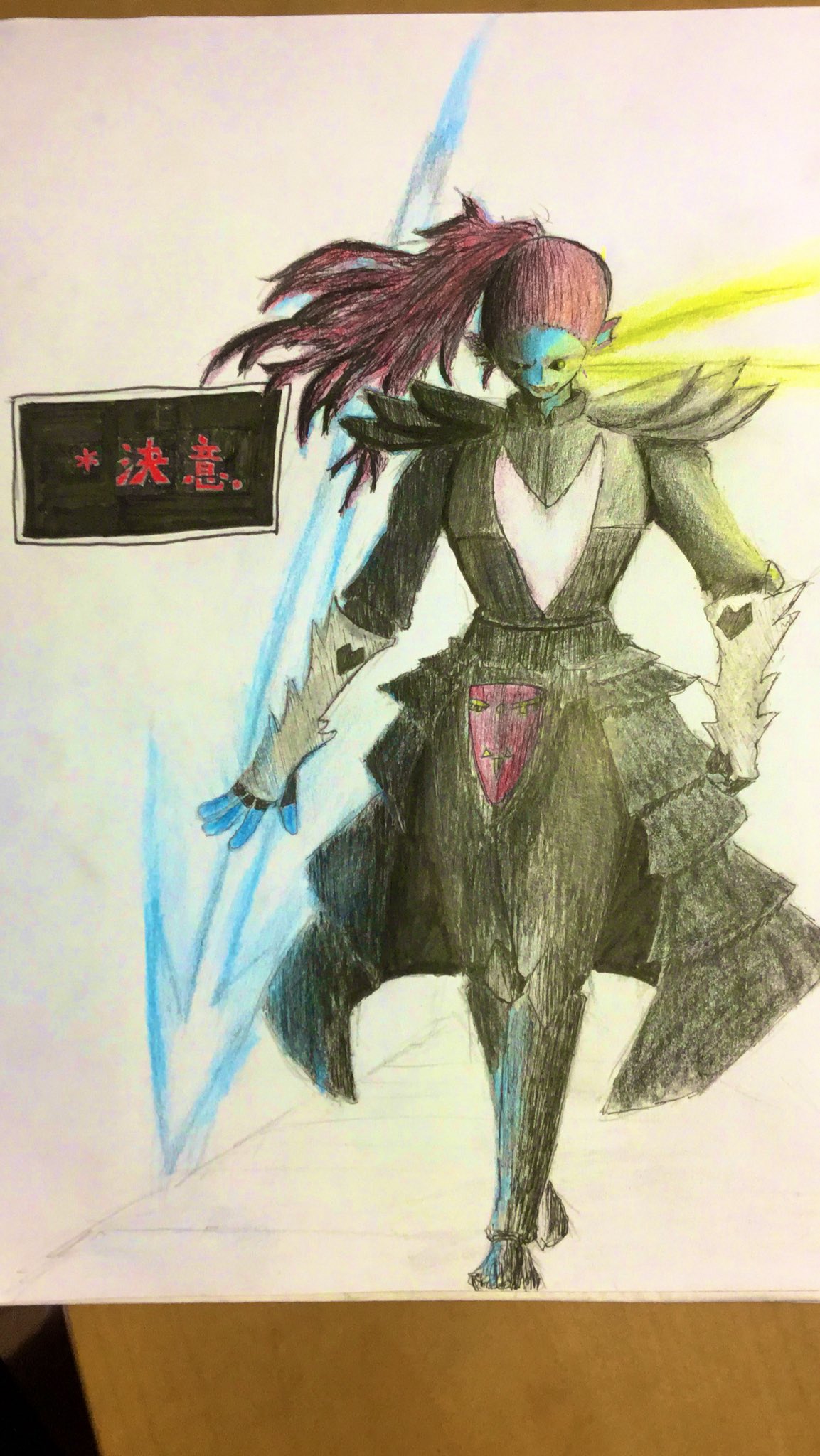 雨食べ大朗 絵が上手くなりたいっ ヒーローがあらわれた Undertale 神絵師どころか雑魚絵師だけどフォローされたら泣いて喜ぶ アンダイン 不死身のアンダイン 加工の力が凄過ぎた T Co Iranbkezfm Twitter