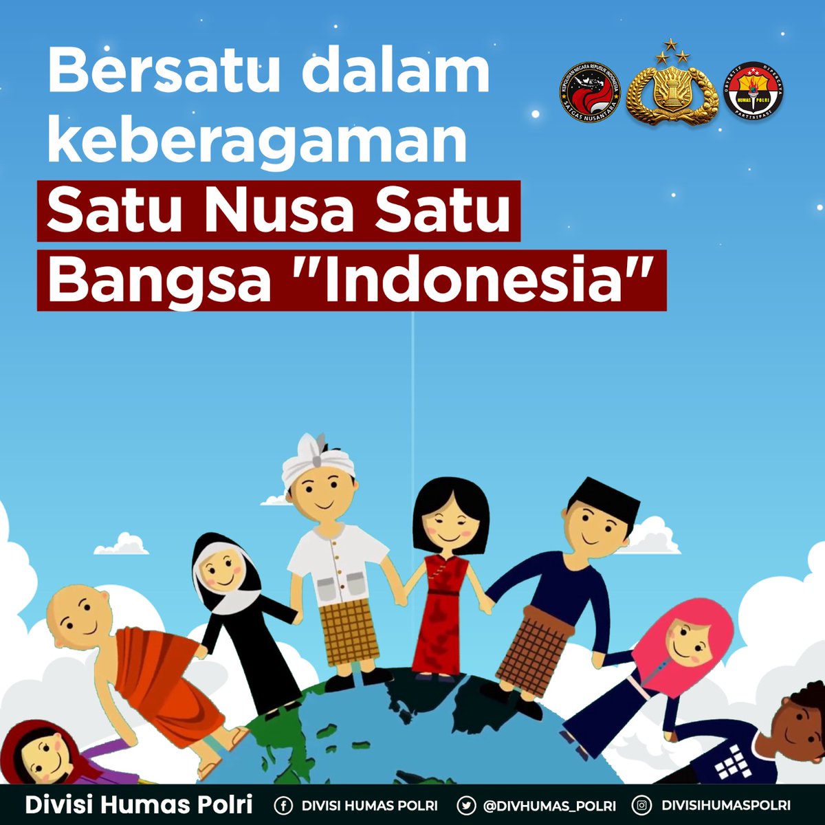 Poster Mencintai Keberagaman Sosial Budaya Indonesia Sebagai Kekayaan