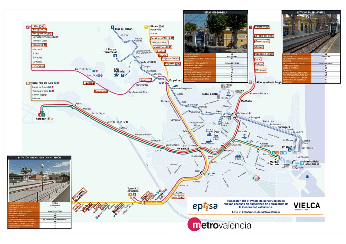 Eptisa en UTE con la empresa Valenciana Vielca, adjudicatarias del Contrato de Redacción del proyecto de construcción de nuevos accesos en estaciones de Ferrocarrils de la Generalitat Valenciana. Lote 2: Estaciones de Metrovalencia. Más información: bit.ly/2Uloy9T