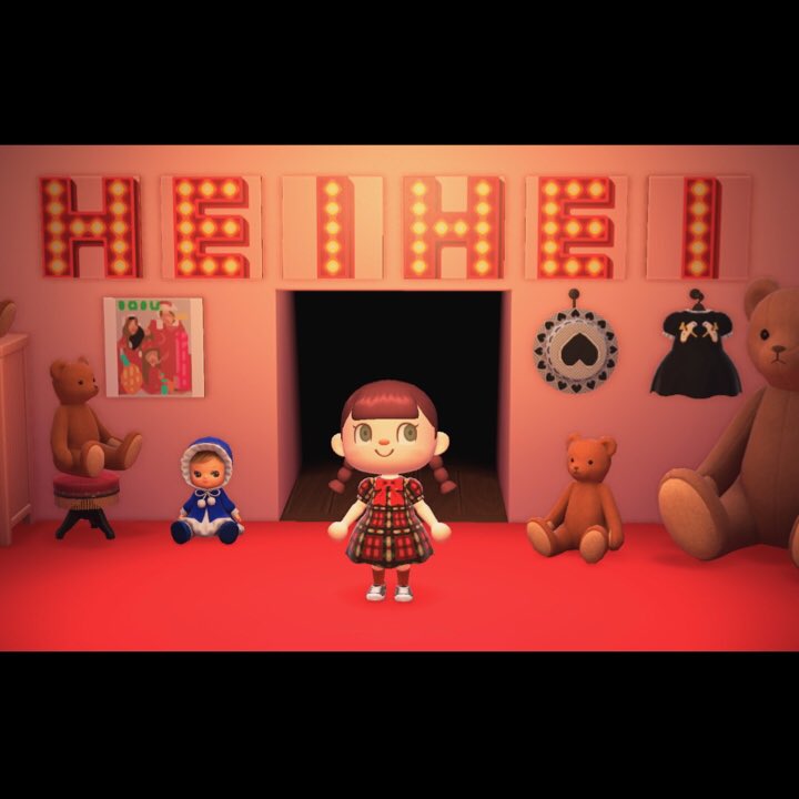 Heihei 本日時から あつまれどうぶつの森 で使えるリボンワンピースと 一緒に投稿画像のポスターも ダウンロード開始 通販サイトのリボンワンピース Redの商品ページからダウンロードできます T Co Pfhsysvxc2 どうぶつの森