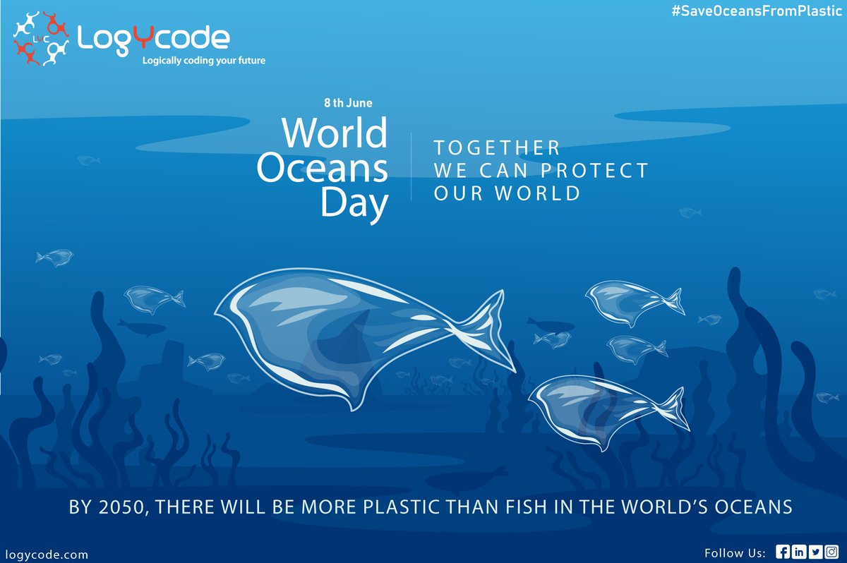 logycode's tweet photo. #LogYcode #WorldOceansDay #OceansDay2020 #SaveOceansFromPlastic #SaveOceans #BlueEconomy #OceansDay #Sustainibility #MondayThoughts https://t.co/p2Ir8TeNHd