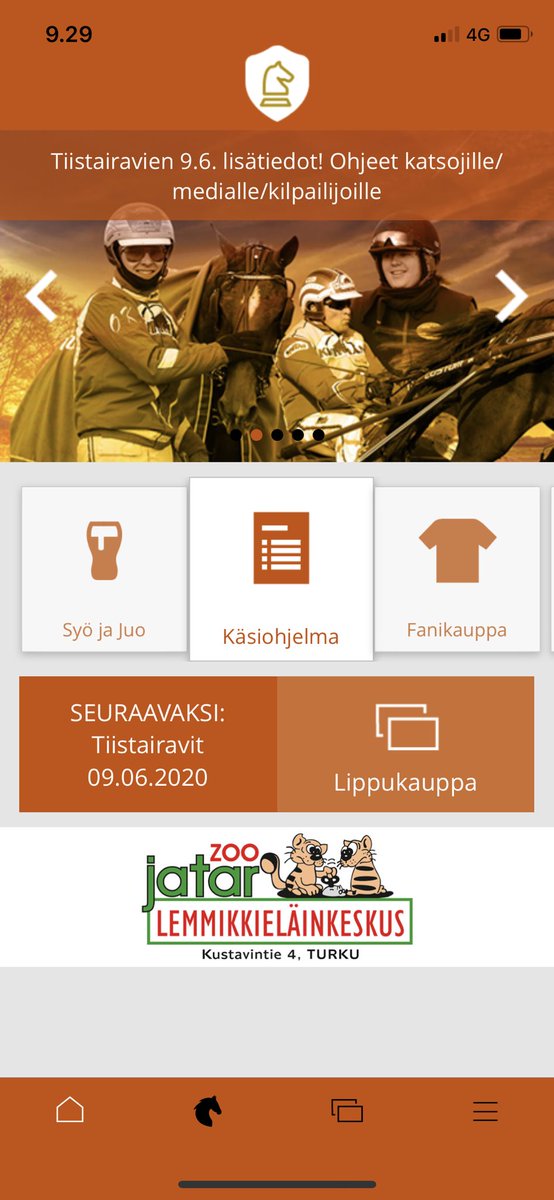 TurunRavit's tweet photo. Huomisten ravien liput ennakkomyynnissä Metsämäki applikaatiossa, muista varmistaa paikkasi raveissa, sillä paikkoja rajoitetusti. HOX! kesätarjous sisäänpääsystä ja grillilautasesta vain ennakkomyynnissä. #ravit #kissmyturku #applikaatio #sovellus https://t.co/WpJ94HfDTA