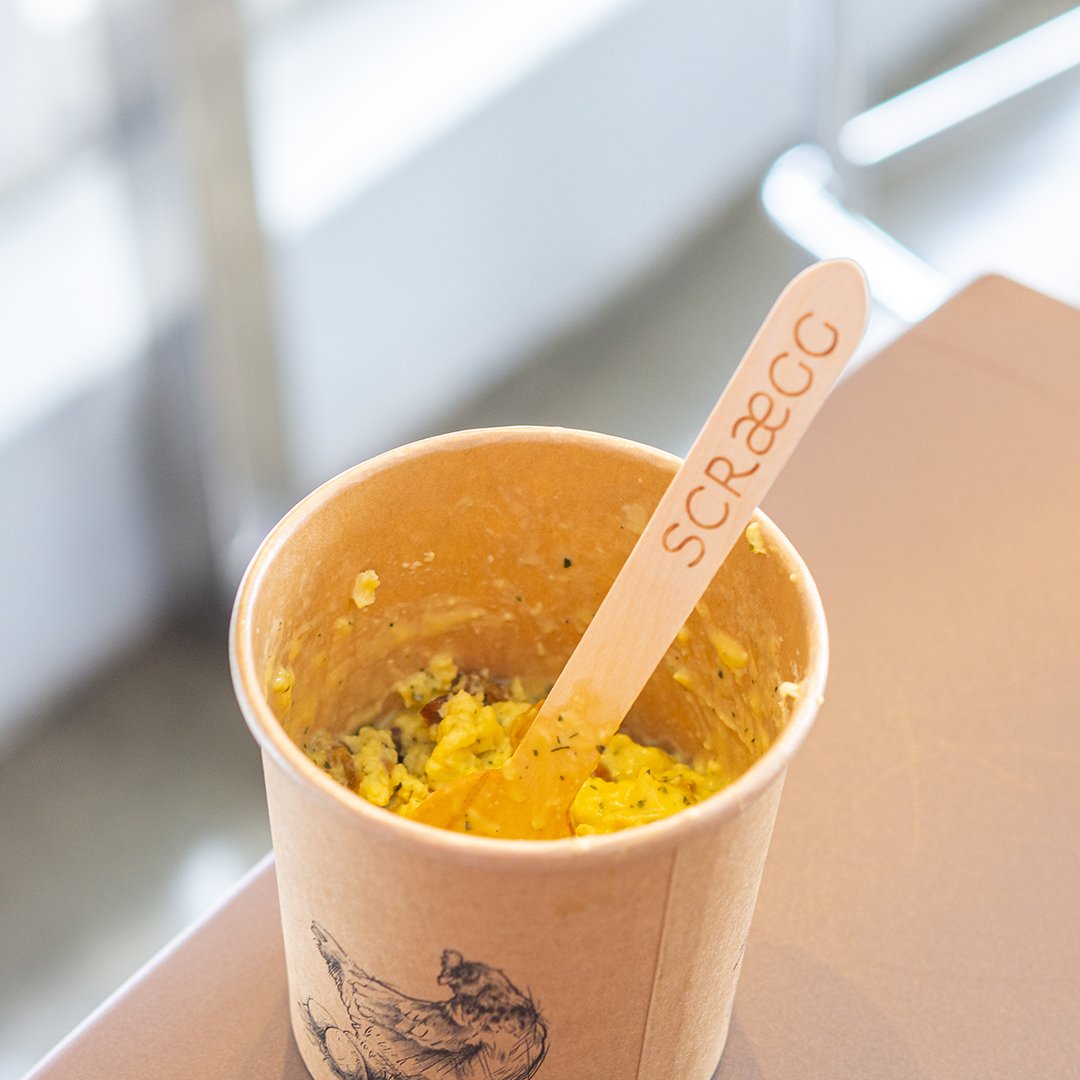 Is the cold weather giving you the munchies? Have some scrambled #eggs with your #coffee this week. Made with one of our brand-new Scraegg devices, this #breakfast option makes for a healthy, high-protein way to start your day. @scraegg_sa #scraegg