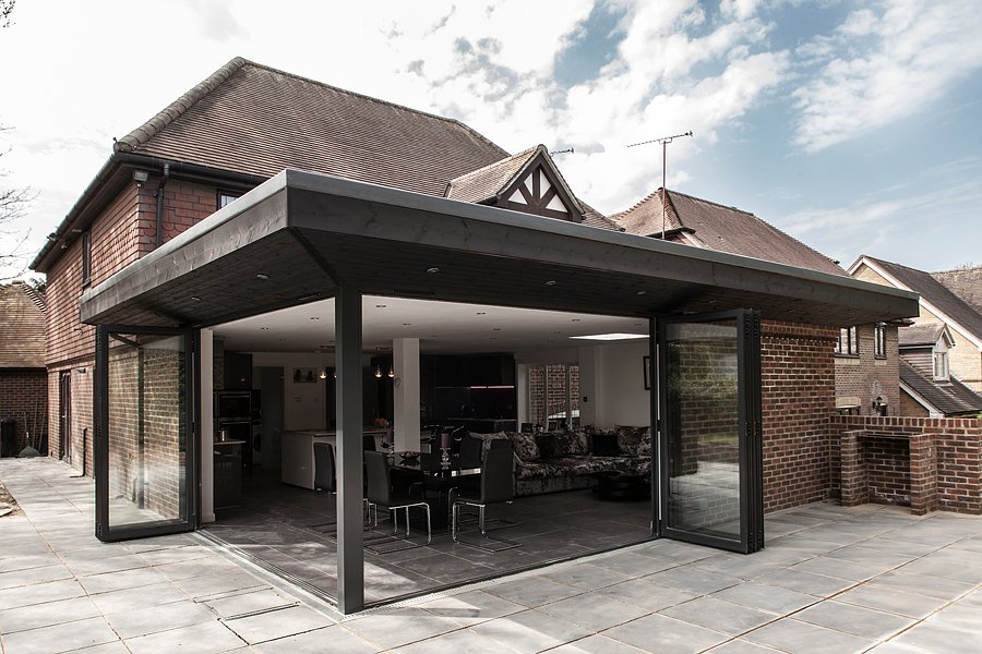 We recently completed this stunning rear extension and remodelling of the ground floor and rear garden. Watch out for more posts on this project during this week. (#Grovewood) #Interiordesign #Architecture #Buckhursthill #Essex #London #Extension #design #building #interiors