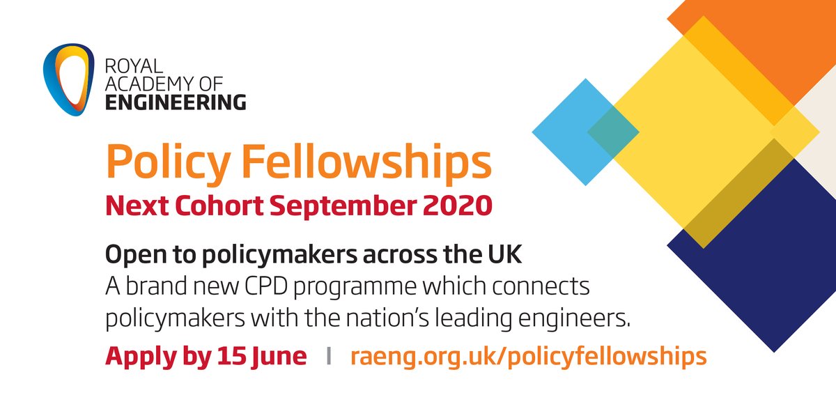 Identify blind spots, expand your network, and leverage advice from the technical community. @RAEngNews’s #PolicyFellowships are now accepting applications, open to UK policymakers from any background.raeng.org.uk/policy-fellows…