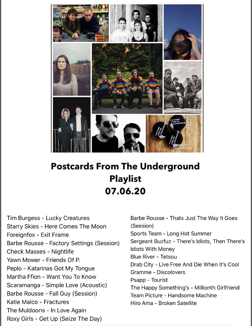 Latest show available at m.mixcloud.com/MarkandGary/pf…

Ft <a href="/BarbeRousseBand/">Barbe Rousse</a> in session and tracks by
<a href="/Tim_Burgess/">Tim Burgess</a>
<a href="/ForeignFOXX/">𝐅𝐎𝐑𝐄𝐈𝐆𝐍𝐅𝐎𝐗</a>
<a href="/CheckMasses/">CHECK MASSES</a>
<a href="/MarthaFfion/">Martha Ffion</a>
<a href="/KatieMalco/">Katie Malco</a>
<a href="/Muldoons2017/">The Muldoons</a>
<a href="/rrroxygirls/">Roxy Girls</a>
@Blue_River1
<a href="/drab_city/">Drab City</a>
<a href="/wearegramme/">gramme</a>
<a href="/its_psapp/">psapp</a>
<a href="/teampictureband/">(RIP) TEAM PICTURE</a>
<a href="/hiro___ama/">Hiro Ama</a>

Love to all ❤️❤️