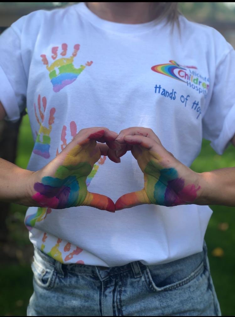 HandsofHope_LCH's tweet image. 𝗛𝗮𝗻𝗱𝘀 𝗼𝗳 𝗛𝗼𝗽𝗲 💙🌈🚀#handsofhope @LeicChildHosp #rainbow #Wereallinthistogether #uhl #nhs