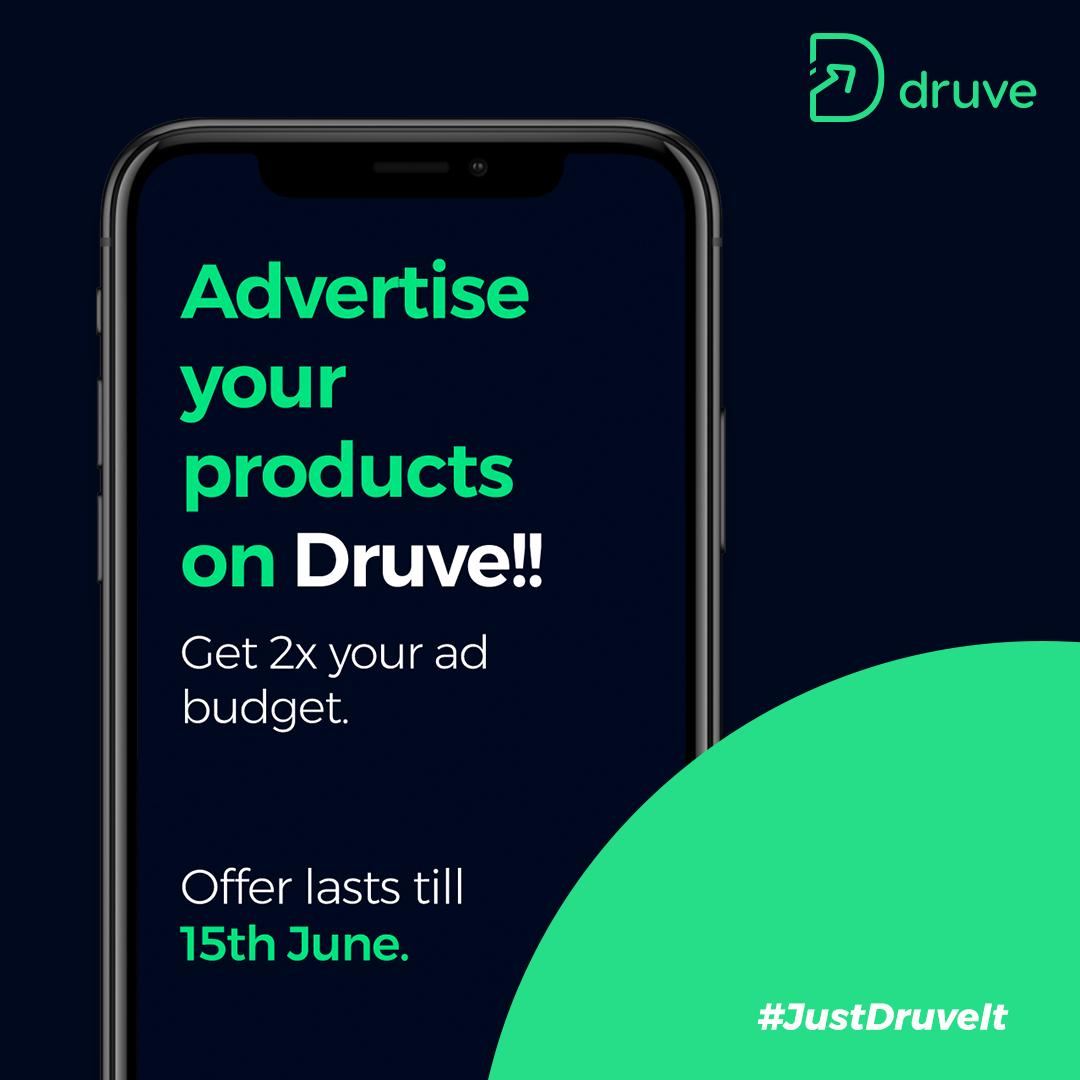Druveinfo's tweet photo. Advertise your business on the #Druve app and get results for 2x your ad budget! ๐
Download the app now to get started: https://t.co/l2T577rvee
#WhatsApp
#AdvertiseOnDruve https://t.co/Flsa5Ibp2S