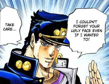 remember when jotaro had emotions ? apparently the anime onlys dont because they fucking robbed us loooool