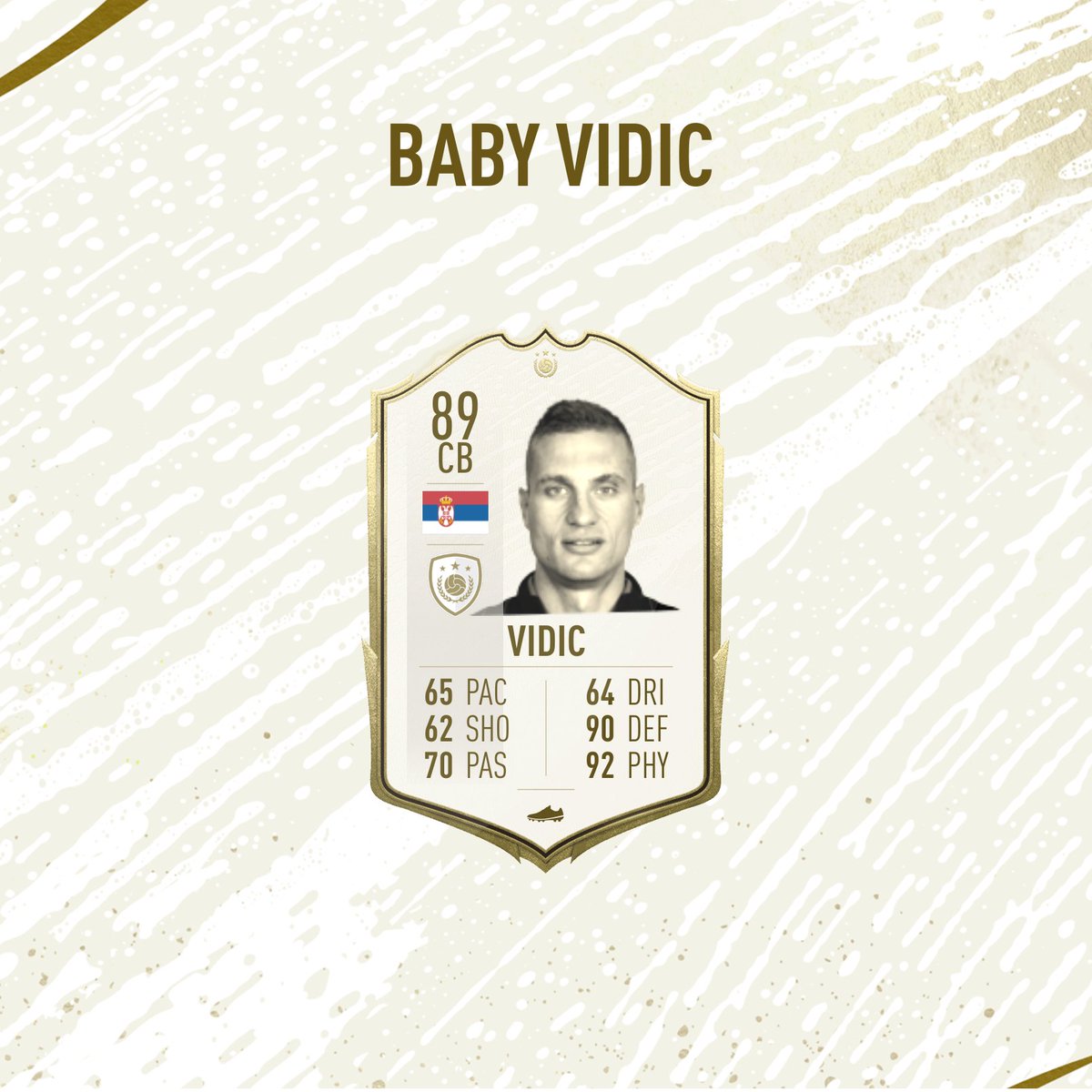 fatzoobs's tweet photo. Would you use baby vidic? If he came as a icon in fifa 21 https://t.co/GXuEZfvpbl