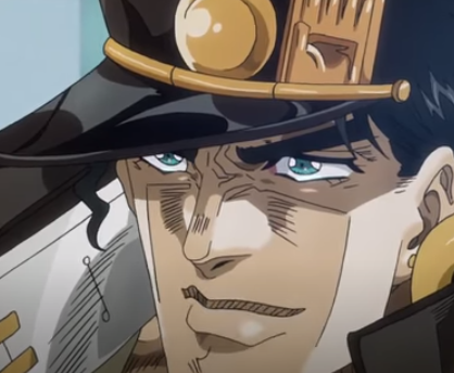 cause in comparison in the anime they made him less expressive, you'd be shocked to find that they just made jotaro pull irritated faces instead of being scared for some reason? and hell his tears at the end werent even visible
