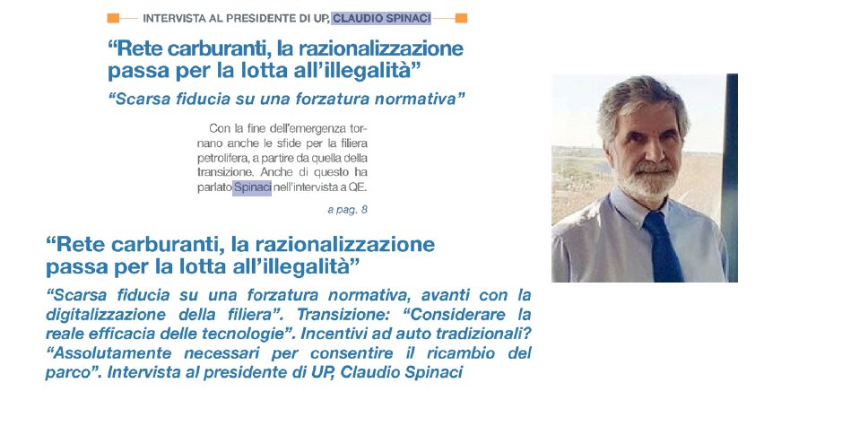 unem_it's tweet photo. Claudio Spinaci intervistato da @RominaMaurizi @QuotidianoEnerg fa punto su stato del settore. Lotta a #illegalita, digitalizzazione #filiera, razionalizzazione rete #carburanti, #incentivi necessari per #ricambio #parcoauto, impegno in #ricerca #sviluppo https://t.co/TtlXMxH1r1 https://t.co/GK61LpImKP